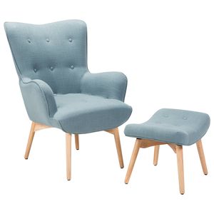 Beliani VEJLE - Fauteuil-Blauw-Polyester