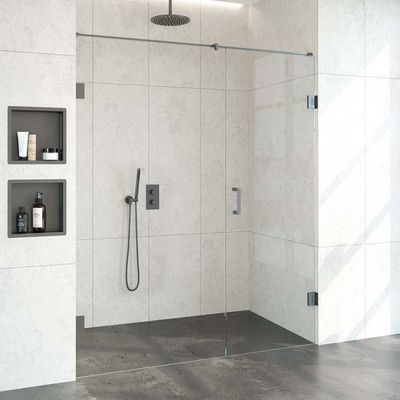 Nisdeur Compleet Just Creating Profielloos 2-Delig 170x200 cm 100/70 Gunmetal Sanitop