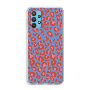 Leopard blue: Samsung Galaxy A32 4G Transparant Hoesje