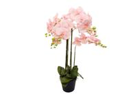 Orchidee kunstplant 6-tak 88 cm, roze - Buitengewoon de boet