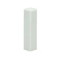 Hoek/eindstuk t.b.v. MDF plint 70x15 wit RAL9016