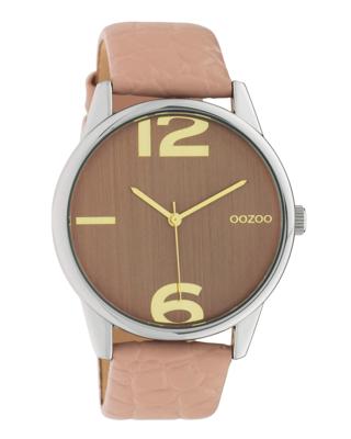 OOZOO Timepieces Horloge Soft Pink Croco | C10376
