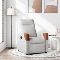 Fauteuil verstelbaar stof wolk grijs - thumbnail