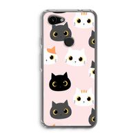 Katten: Google Pixel 3a Transparant Hoesje Katten: Google Pixel 3a Transparant Hoesje