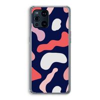 Memphis Shapes Pink: Oppo Find X3 Transparant Hoesje