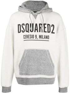 DSQUARED2 hoodie en coton à logo imprimé - Blanc