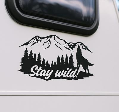 stay wild! caravan sticker