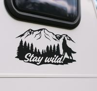 stay wild! caravan sticker