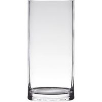 Glazen bloemen cylinder vaas/vazen 30 x 12 cm transparant - Vazen - thumbnail