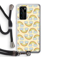 Regenboog: Huawei P40 Transparant Hoesje met koord