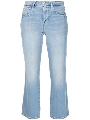 FRAME jean court à taille mi-haute - Bleu