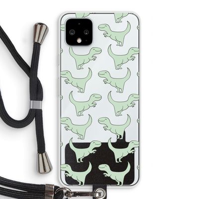 Dinos: Pixel 4 XL Transparant Hoesje met koord