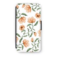 Peachy flowers: iPhone 8 Flip Hoesje