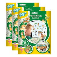 Auto raamstickers - 165x - jungle/wildlife thema - voor kinderen