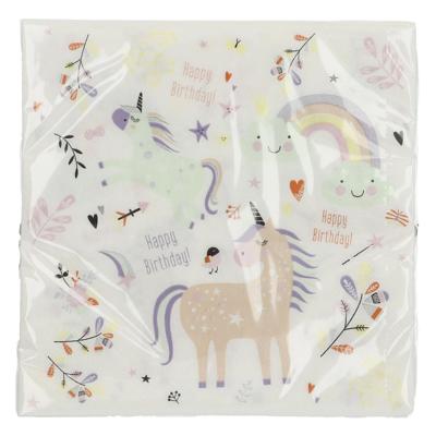 Folat BV Servetten unicorns & rainbows, 20st.