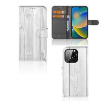 iPhone 14 Pro | Book Style Case | White Wood
