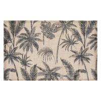Secret de Gourmet Tafel placemat - palmbomen print - jute stof - 45 x 30 cm