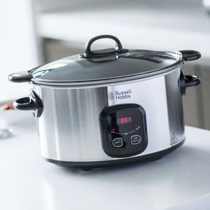 Russell Hobbs Slowcooker MaxiCook 170-240 W 6 L zilverkleurig