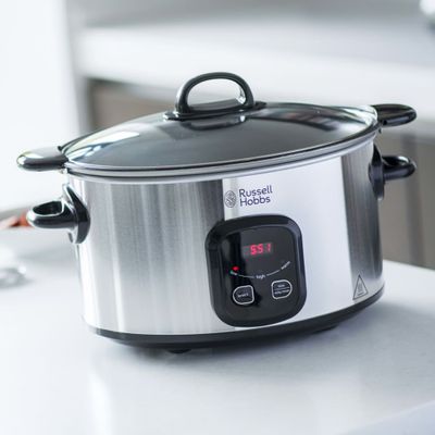 Russell Hobbs Slowcooker MaxiCook 170-240 W 6 L zilverkleurig