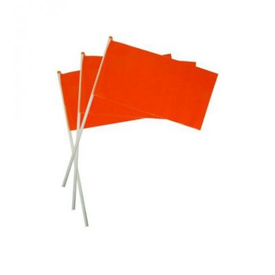 40x Oranje plastic zwaaivlaggetjes 30 cm