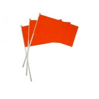 40x Oranje plastic zwaaivlaggetjes 30 cm