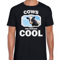 Dieren koe t-shirt zwart heren - cows are cool shirt - thumbnail