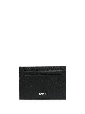 BOSS porte-cartes à plaque logo - Noir
