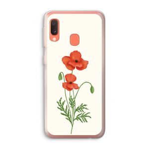 Red poppy: Samsung Galaxy A20e Transparant Hoesje