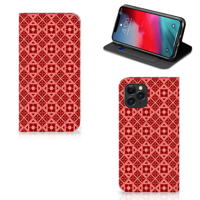 Apple iPhone 11 Pro | Hoesje met Magneet | Batik Rood Apple iPhone 11 Pro | Hoesje met Magneet | Batik Rood