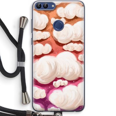 Katoen Wolken: Huawei P Smart (2018) Transparant Hoesje met koord