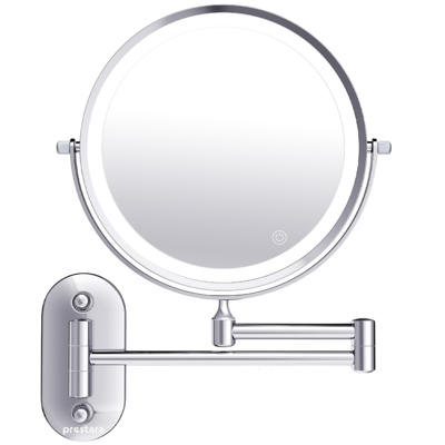 Draaibare Douche Spiegel met LED Verlichting - Stijlvol, Ruimtebesparend en Perfect voor Dagelijkse Verzorging!