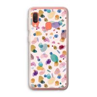 Terrazzo Memphis Pink: Samsung Galaxy A20e Transparant Hoesje Terrazzo Memphis Pink: Samsung Galaxy A20e Transparant Hoesje