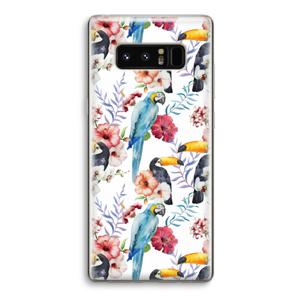 Bloemen tukan: Samsung Galaxy Note 8 Transparant Hoesje