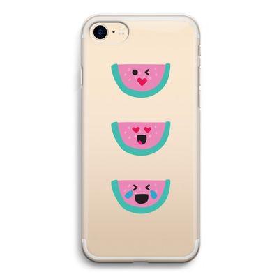 Smiley watermeloen: iPhone 7 Transparant Hoesje