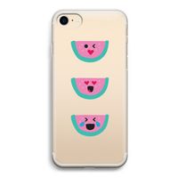 Smiley watermeloen: iPhone 7 Transparant Hoesje
