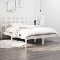 Bedframe massief hout wit 160x200 cm