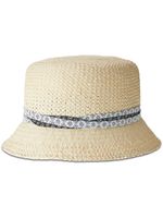 Maison Michel chapeau Mini Kendall en paille - Tons neutres Maison Michel chapeau Mini Kendall en paille - Tons neutres