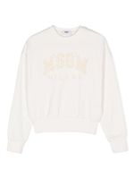 MSGM Kids sweat à effet usé - Blanc - thumbnail