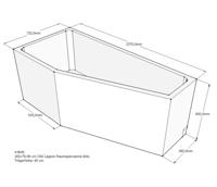 Xenz beterbad baddrager voor lagoon compact links 160x75cm