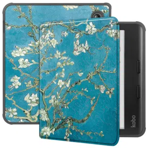 Lunso Kobo Libra Colour hoes (7 inch) - sleepcover - Van Gogh Amandelbloesem