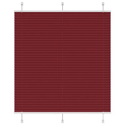 Pliss rolgordijn 115x100cm stofbreedte 114,4cm bordeauxrood