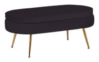 Artistiq Hocker 'Loulou' Velvet, kleur Zwart