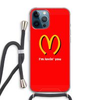 I'm lovin' you: iPhone 12 Pro Max Transparant Hoesje met koord I'm lovin' you: iPhone 12 Pro Max Transparant Hoesje met koord