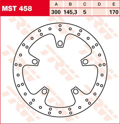 TRW Remschijf, remschijven voor de moto, MST458