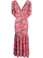 ROTATE BIRGER CHRISTENSEN robe fleurie à col v - Rose