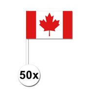 Zwaaivlaggetjes Canada 50 stuks   -