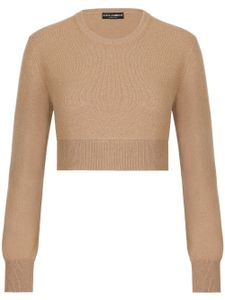 Dolce & Gabbana pull crop en cachemire mélangé - Marron