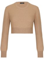 Dolce & Gabbana pull crop en cachemire mélangé - Marron