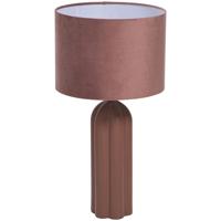 Leen Bakker - Tafellamp Jona Terra E27 - 53x28x28 Cm - Keramiek - Rood