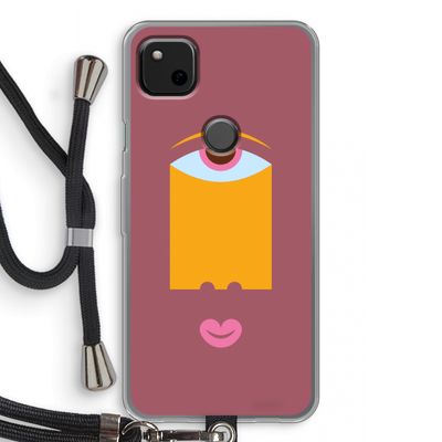 Mono V: Pixel 4a Transparant Hoesje met koord